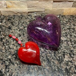 Hand Blown glass hearts